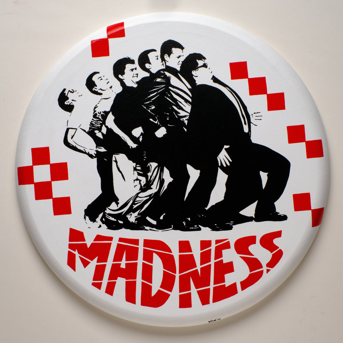 One Step Beyond (Madness) – ORIGINAL ACRYLIC PAINTING ON 20" ROUND CANVAS