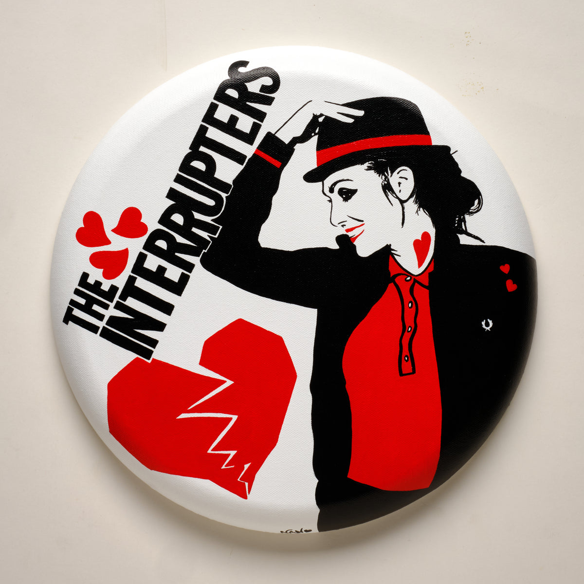 She’s Kerosene (The Interrupters) – ORIGINAL ACRYLIC PAINTING ON 12" ROUND CANVAS