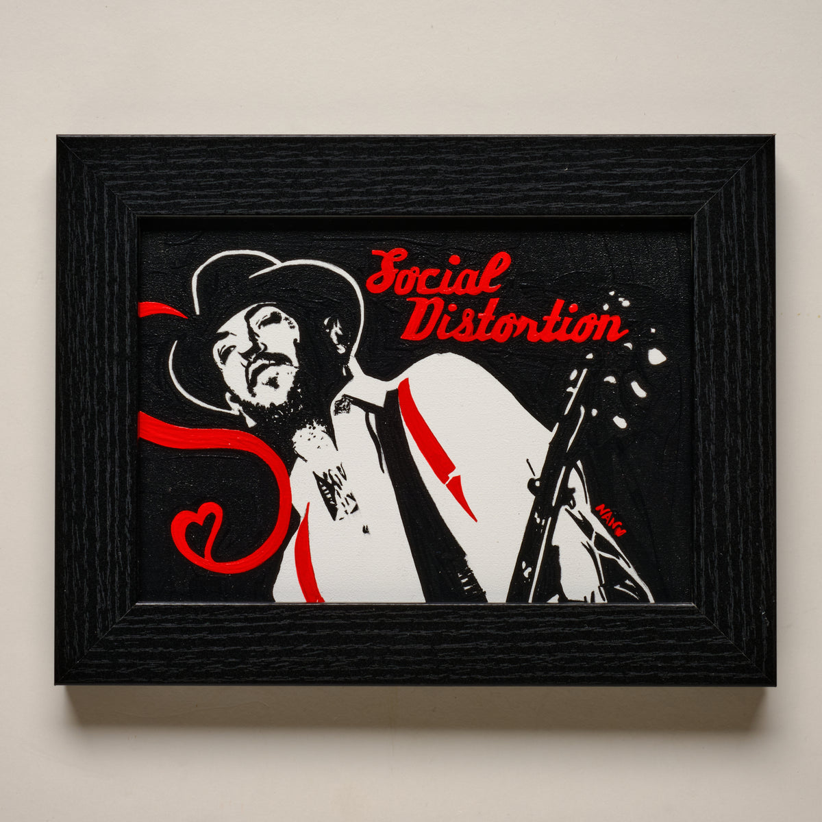 Mike (Social Distortion) – 5"×7" FRAMED ORIGINAL PAINTING