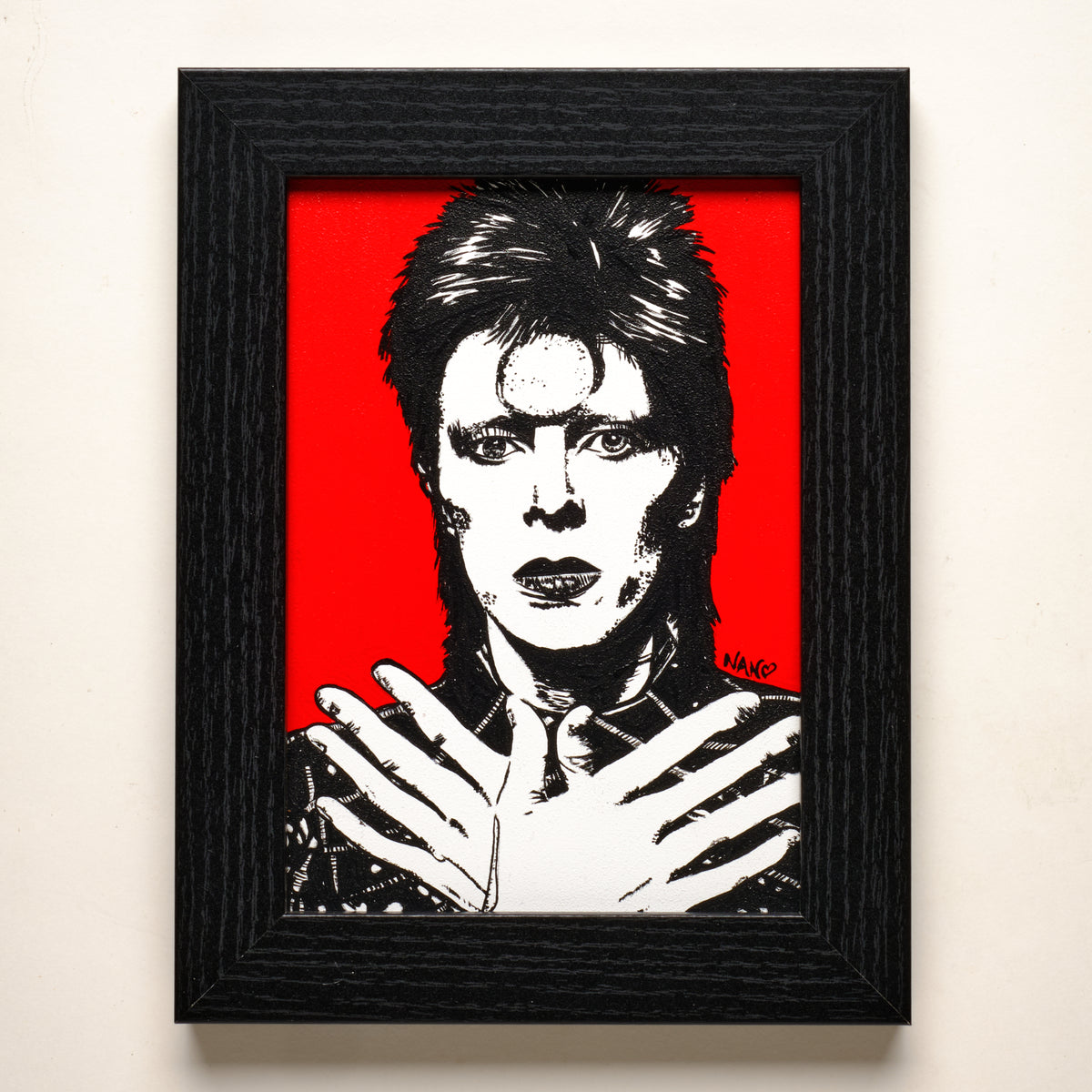 Heroes (David Bowie) – 5"×7" FRAMED ORIGINAL PAINTING