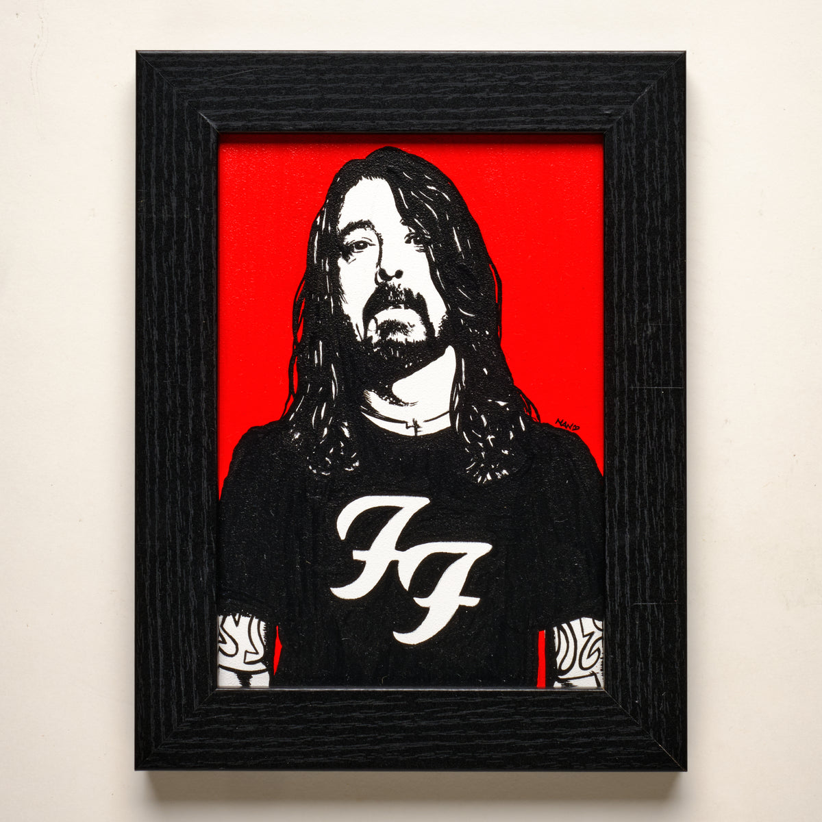Anthem Machine (Dave Grohl) – 5"×7" FRAMED ORIGINAL PAINTING