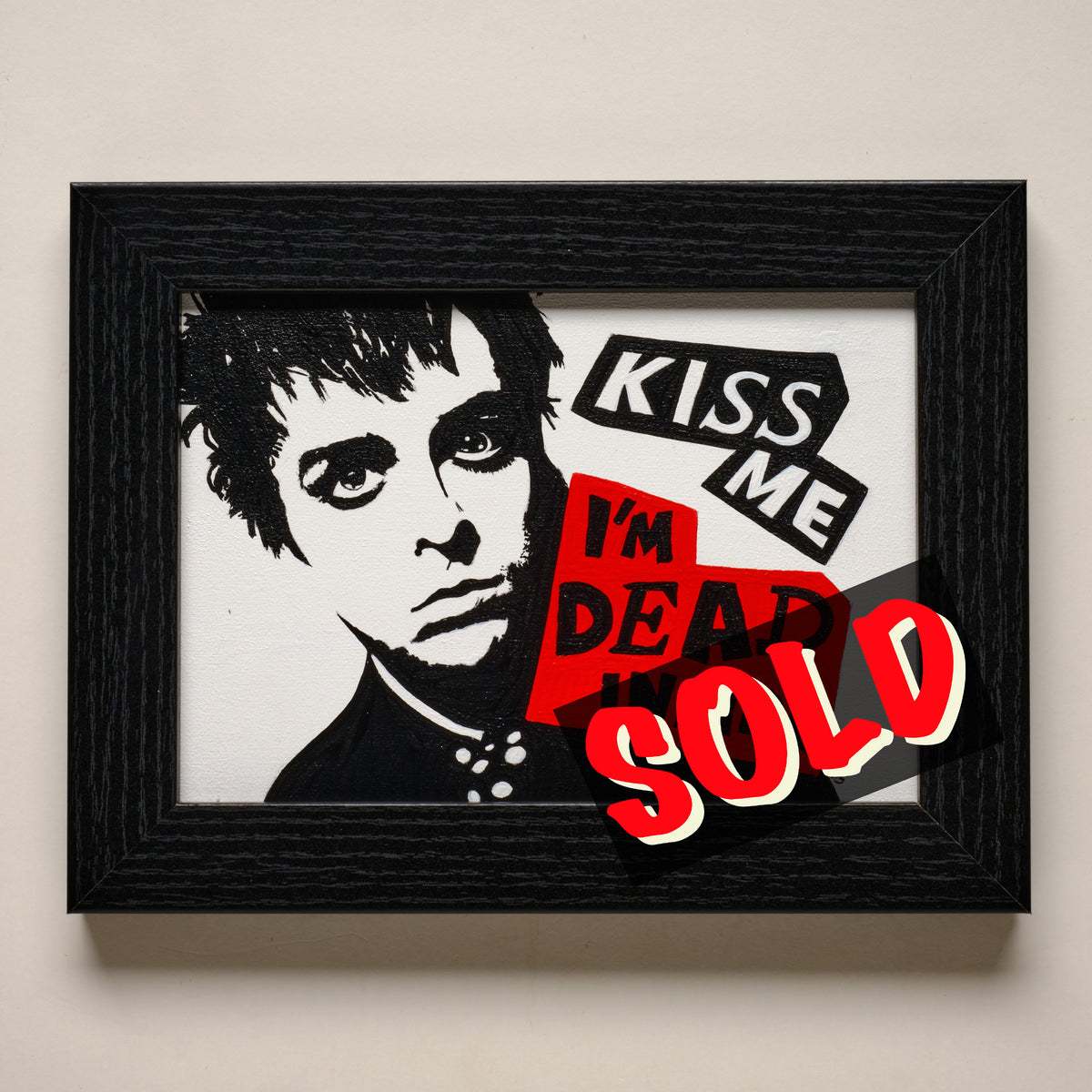 Kiss Me (Green Day) – 5"×7" FRAMED ORIGINAL PAINTING