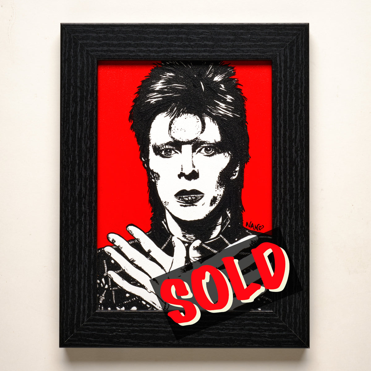 Heroes (David Bowie) – 5"×7" FRAMED ORIGINAL PAINTING