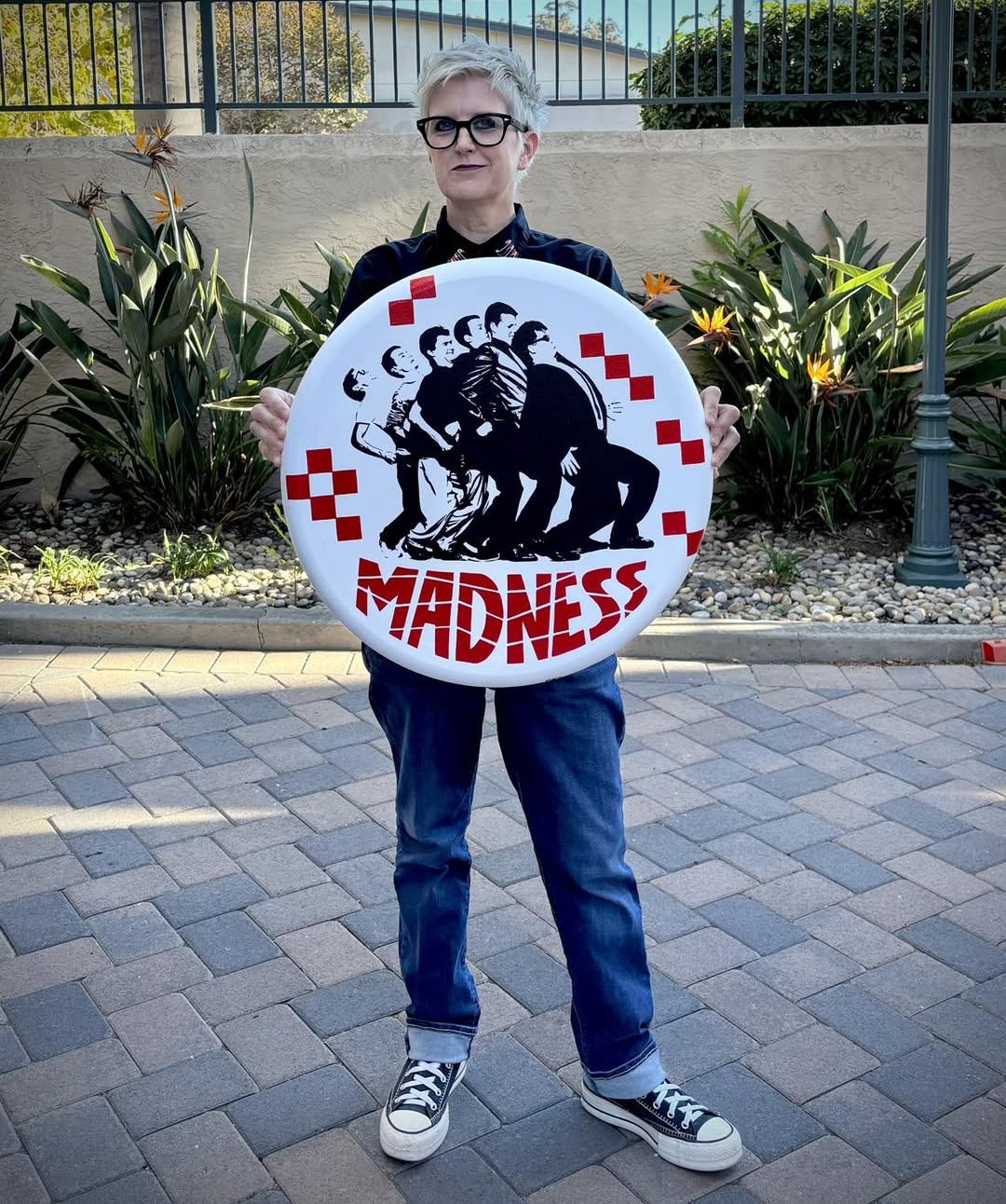 One Step Beyond (Madness) – ORIGINAL ACRYLIC PAINTING ON 20" ROUND CANVAS