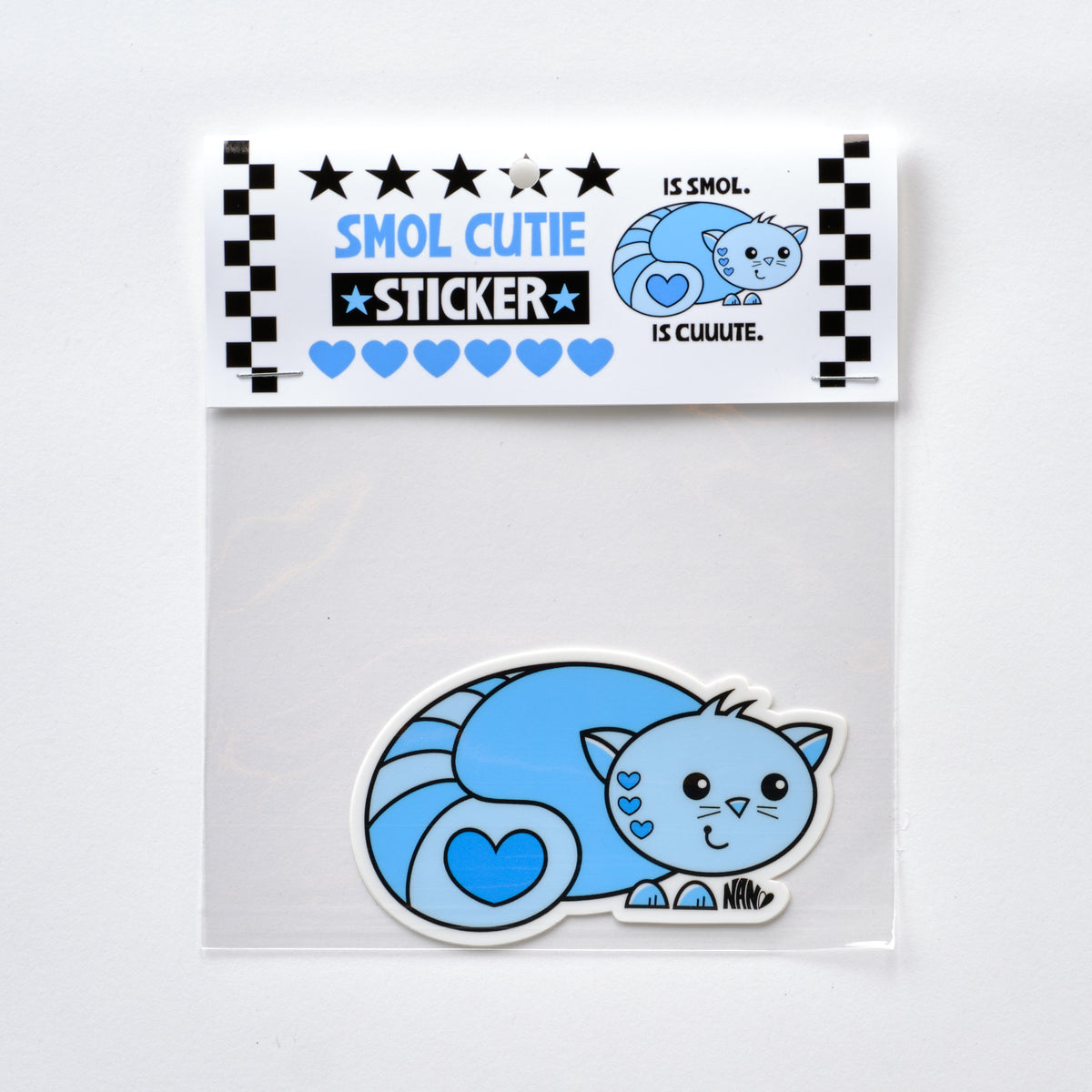 💙 🐱 Smol Cutie 🐱💙 - Vinyl Sticker