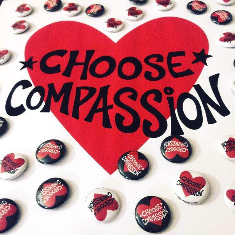 Button Pins | Choose Compassion Logo | Fine Art and Limited Edition Prints | The Art Of Nan Coffey