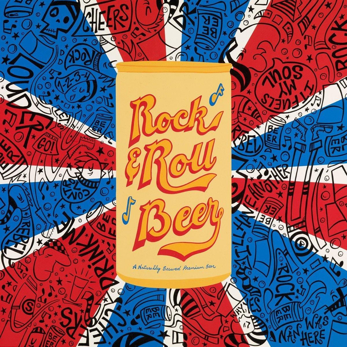 Rock & Roll Beer Can - Original | Fine Art and Limited Edition Prints | The Art Of Nan Coffey