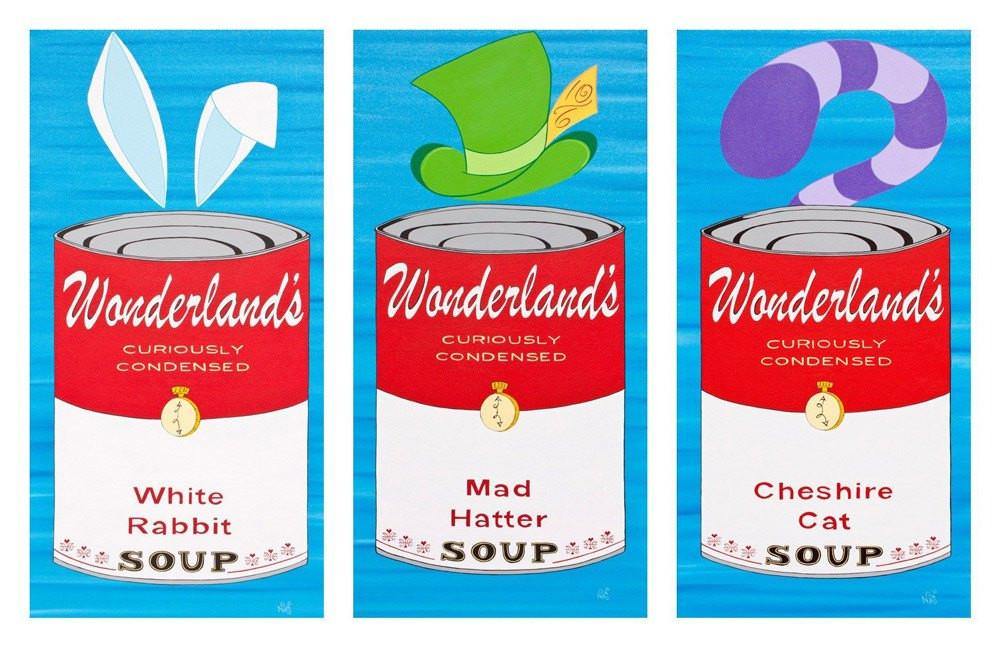 White Rabbit Wonderland Soup Can - Signed Prints | Fine Art and Limited Edition Prints | The Art Of Nan Coffey