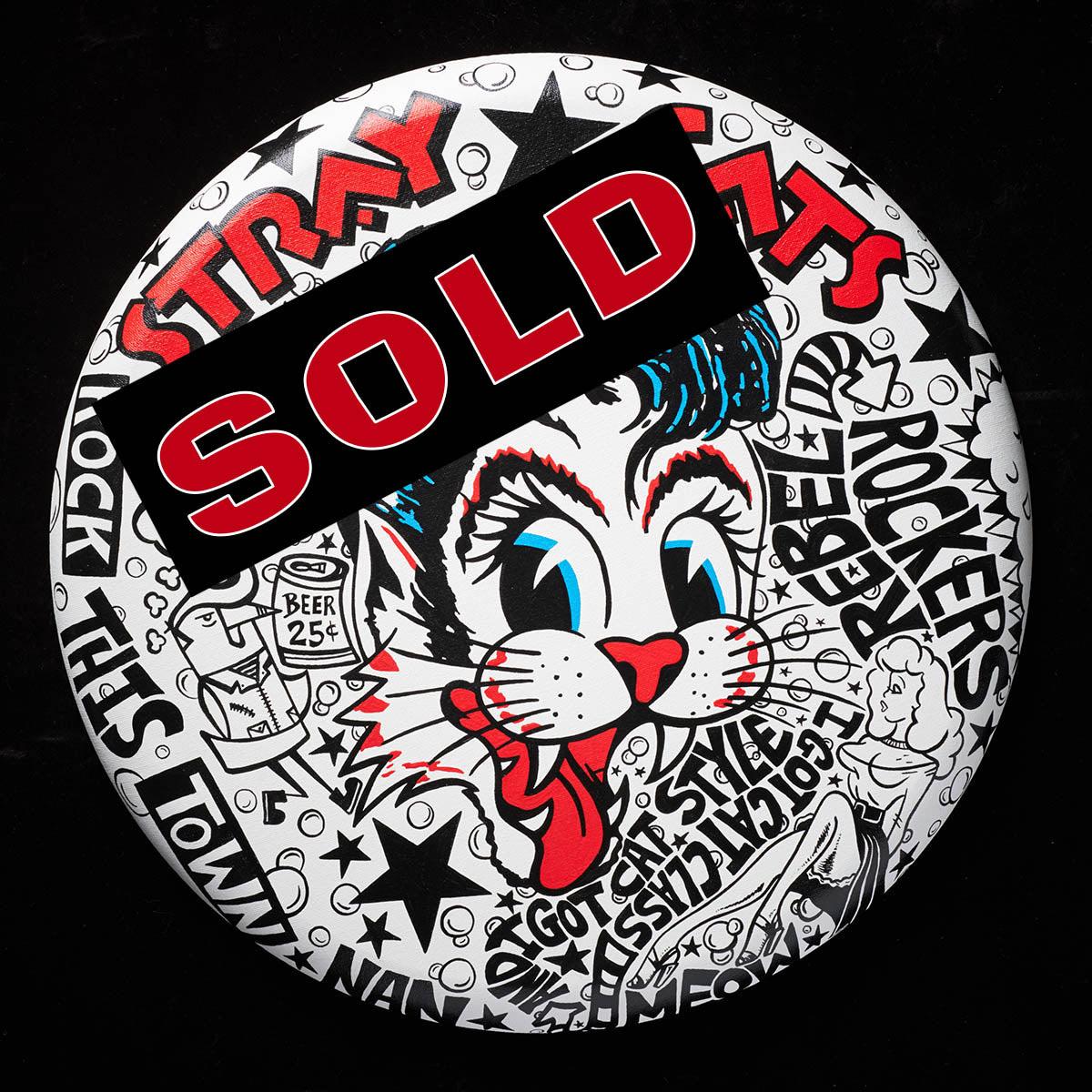Stray Cats 20&quot; Round - Original Painting