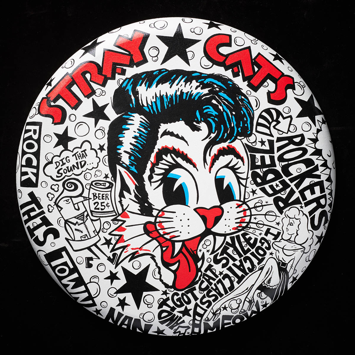 Stray Cats 20&quot; Round - Original Painting