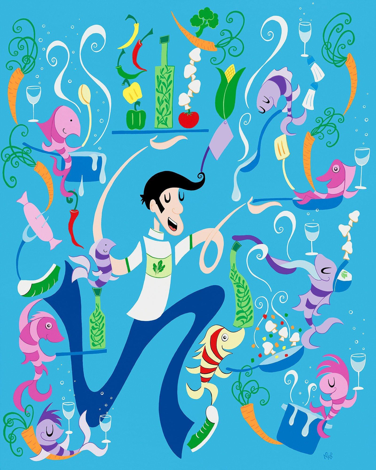 Restaurant Project | Tender Greens | The Art and Fun of Nan Coffey - The Art Of Nan Coffey