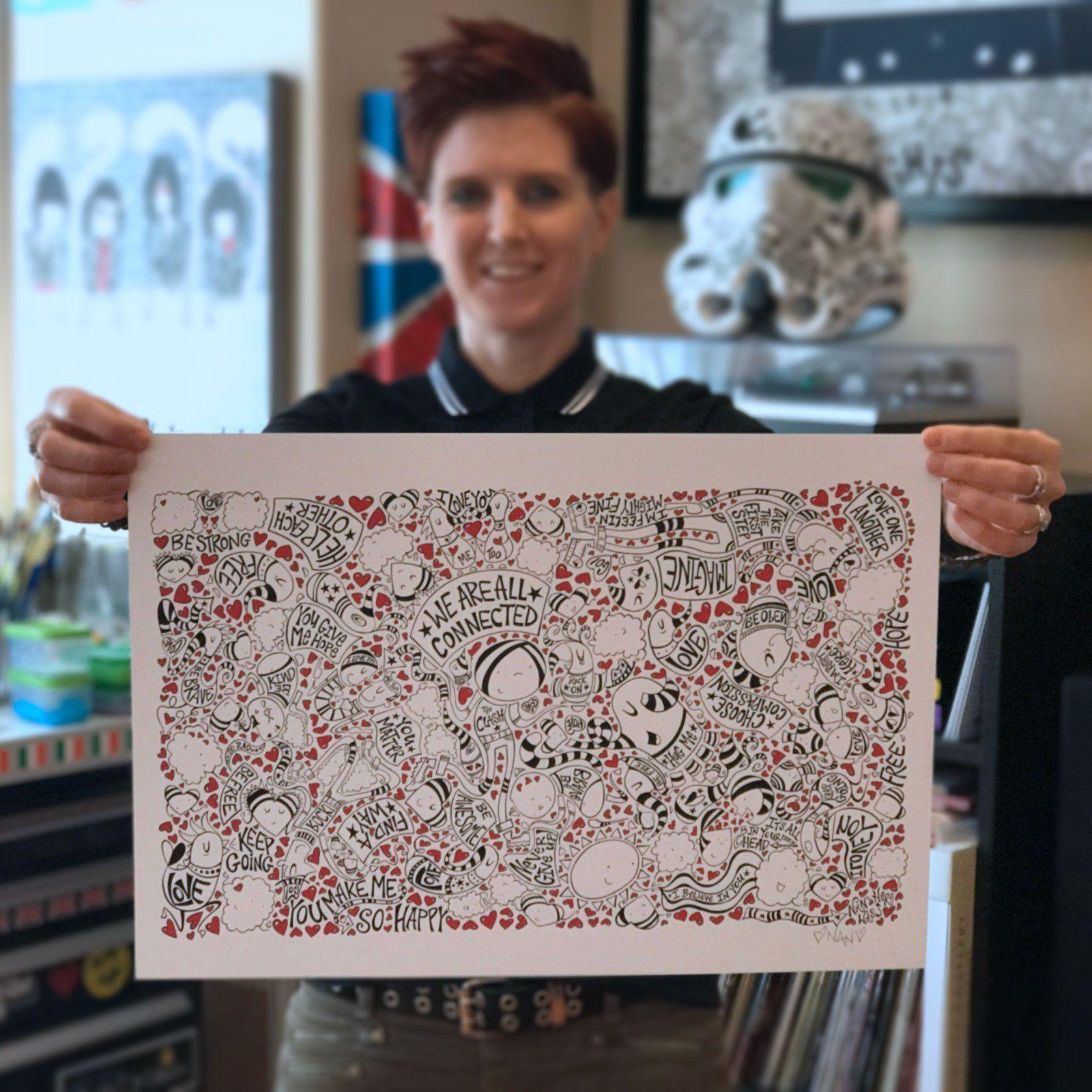 ❤️  New Print Release! ❤️  We are All Connected ❤️ - The Art Of Nan Coffey