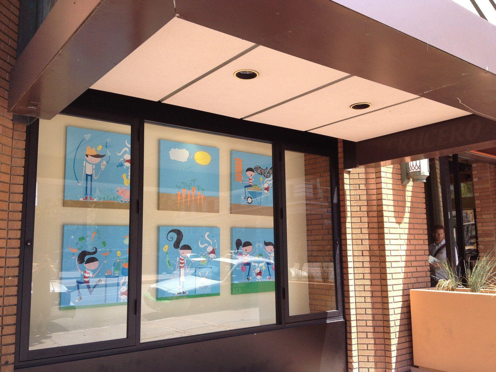 Tender Greens Downtown San Diego Storefront Art Install | The Art and Fun of Nan Coffey - The Art Of Nan Coffey