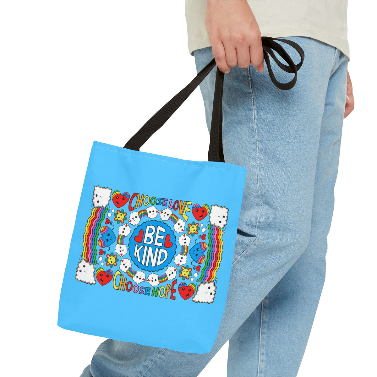 Choose Love Tote Bag - Eco-Friendly Shoulder Bag for Shopping and Outings