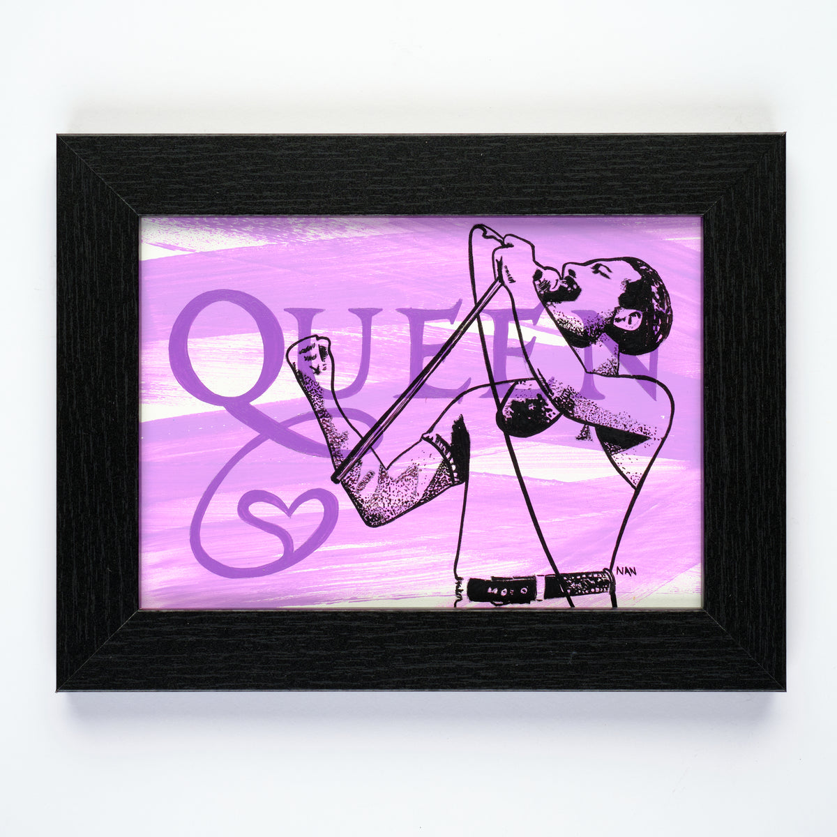 Freddie No. 2 - 5”x7” Framed Original Painting