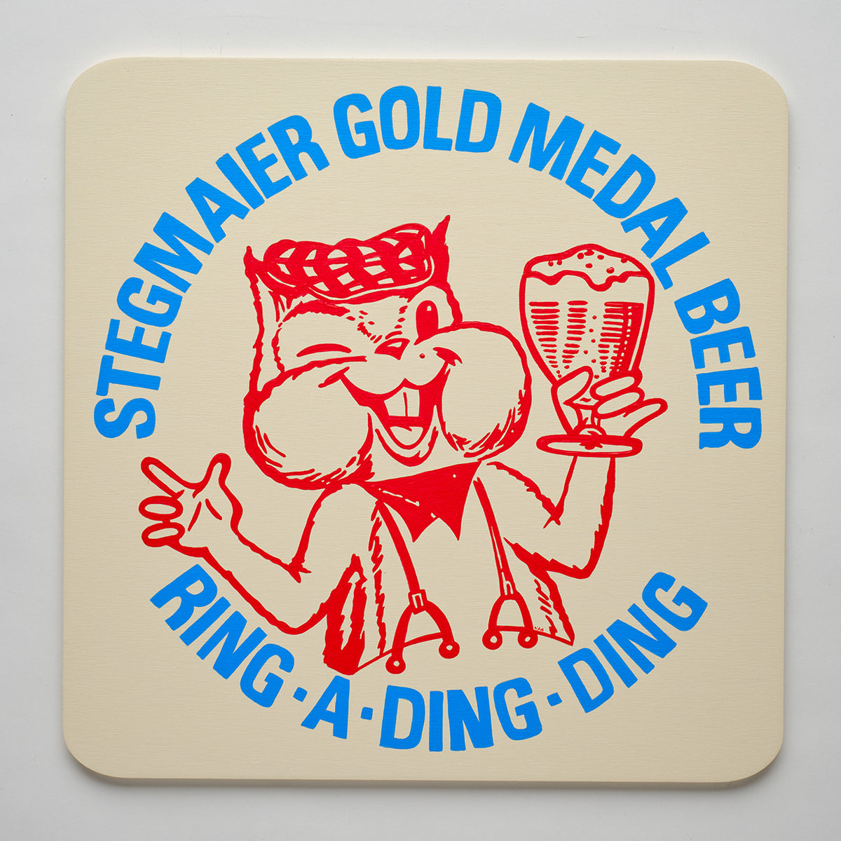 Oversized, Nan-Painted Stegmaier Beer Coaster
