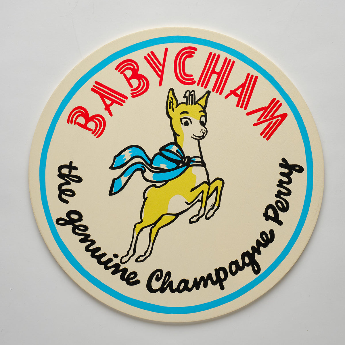 Oversized, Nan-Painted Baby Cham Beer Coaster