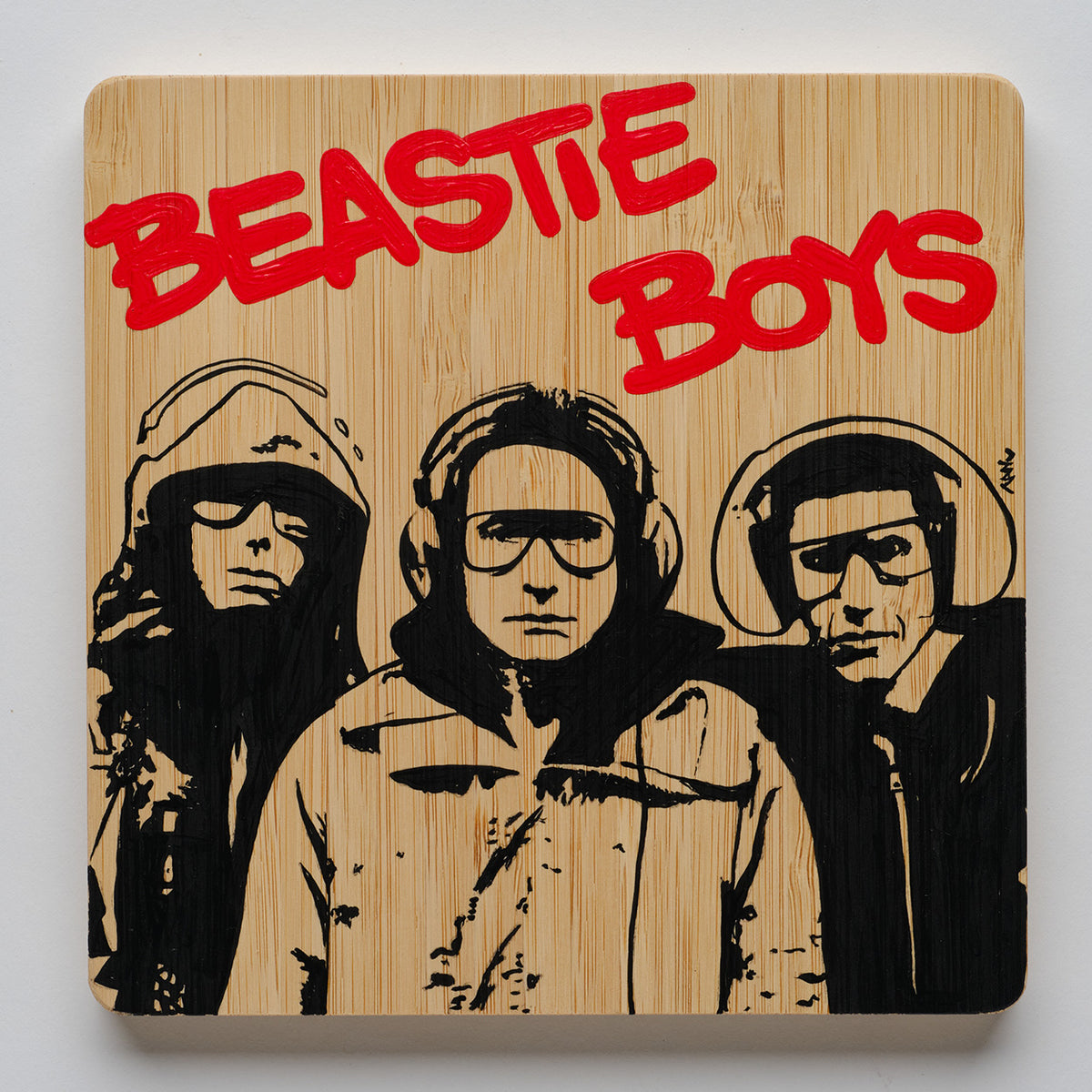 Beastie Boys - 6”x6” Original Painting on Bamboo