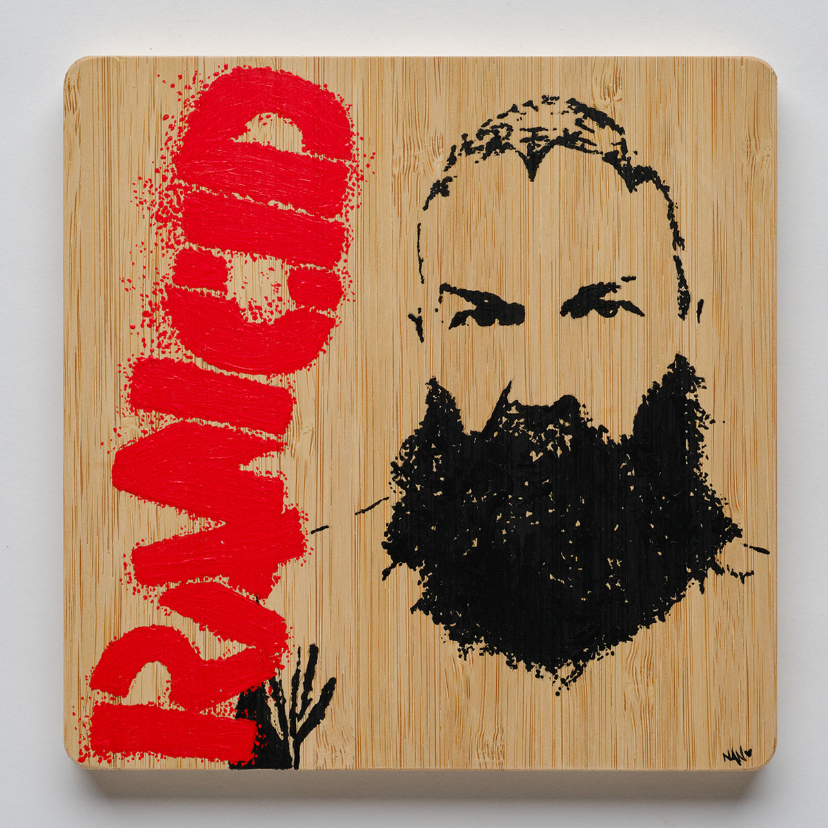 Tim No. 3 - 6”x6” Original Painting on Bamboo