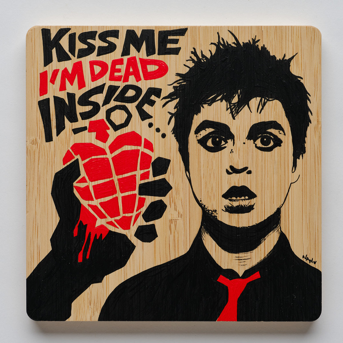 Billie No. 3 - 6”x6” Original Painting on Bamboo