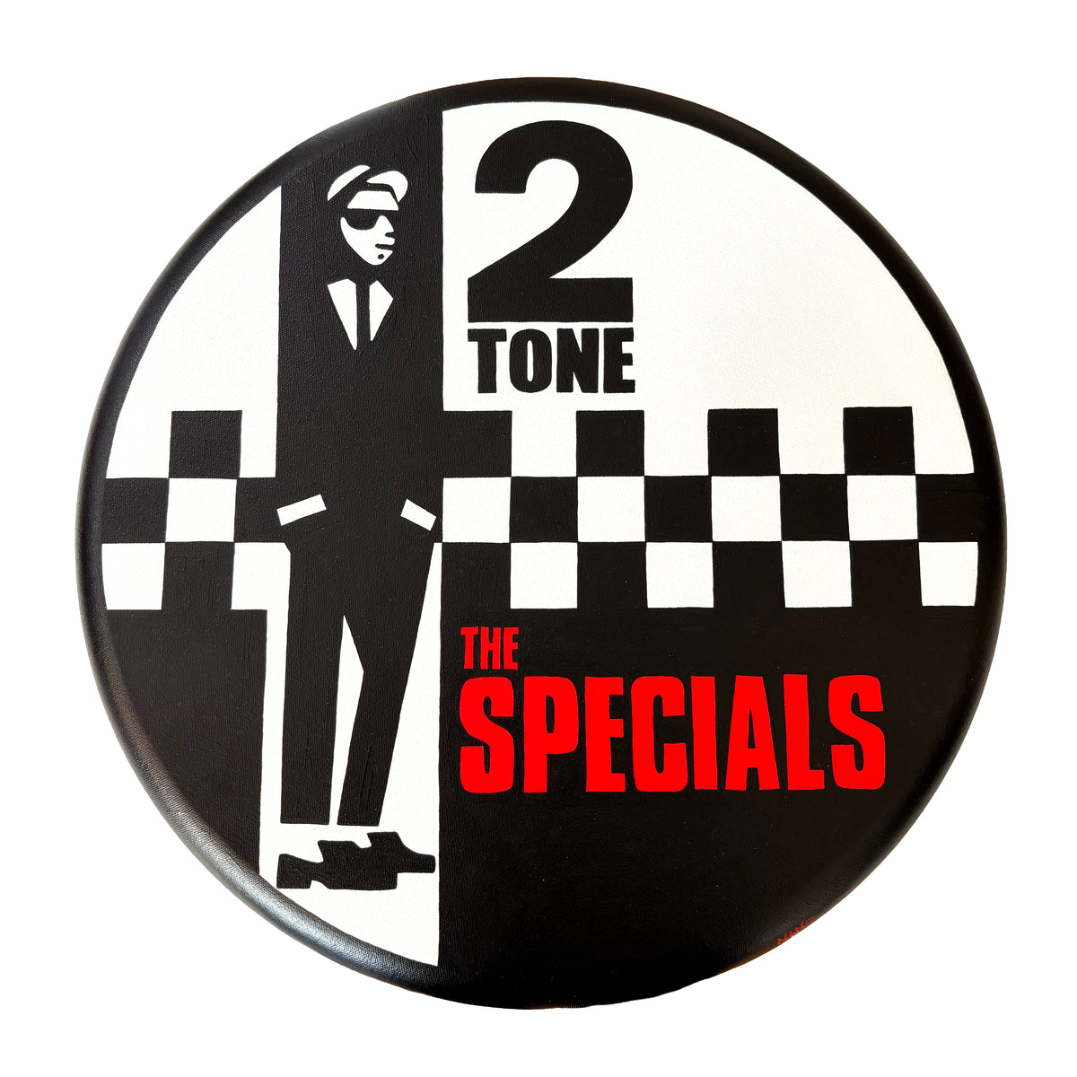 2-Tone (The Specials) – ORIGINAL ACRYLIC PAINTING ON 20&quot; ROUND CANVAS