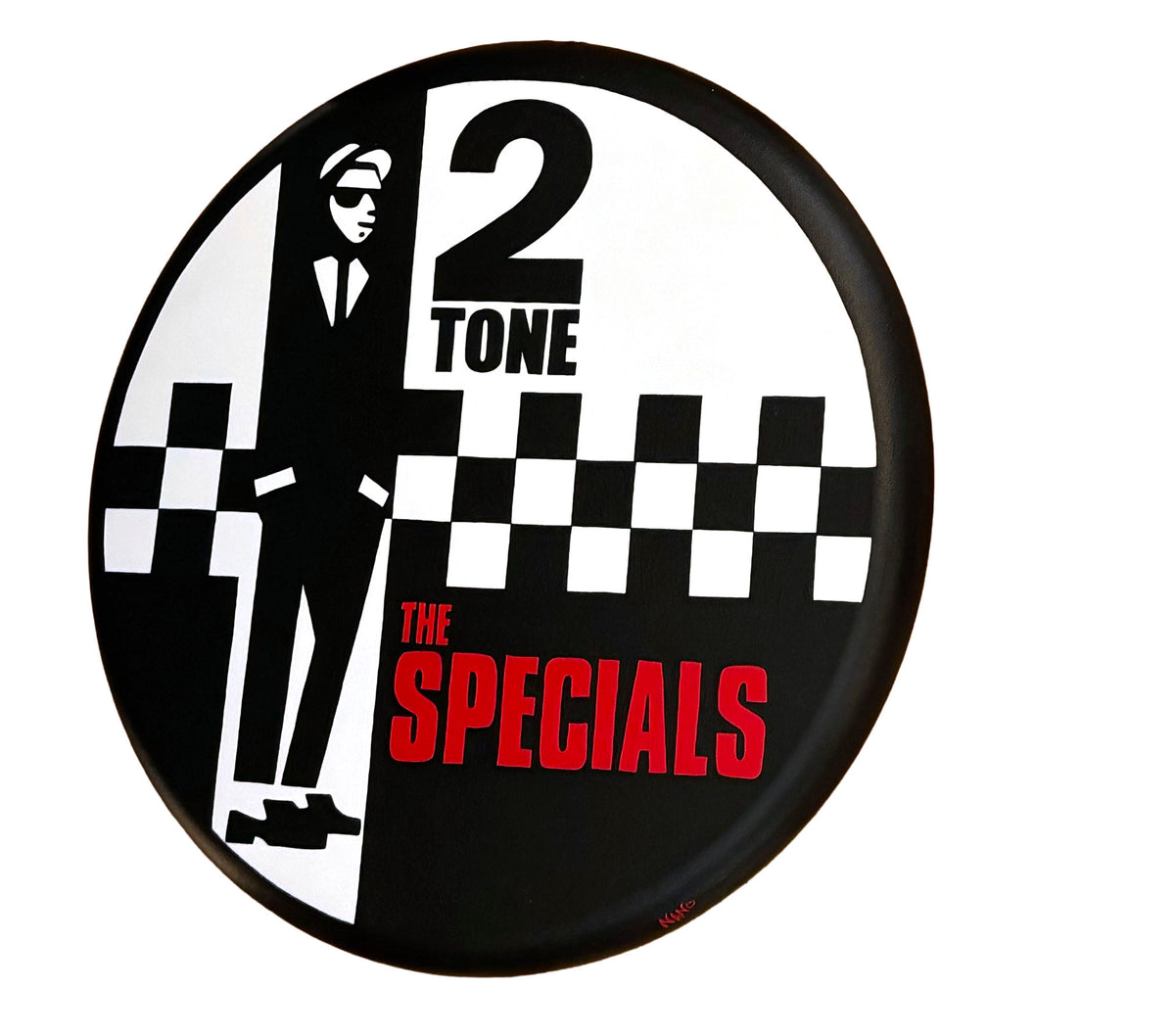 The Specials 2-Tone – ORIGINAL ACRYLIC PAINTING ON 20&quot; ROUND CANVAS