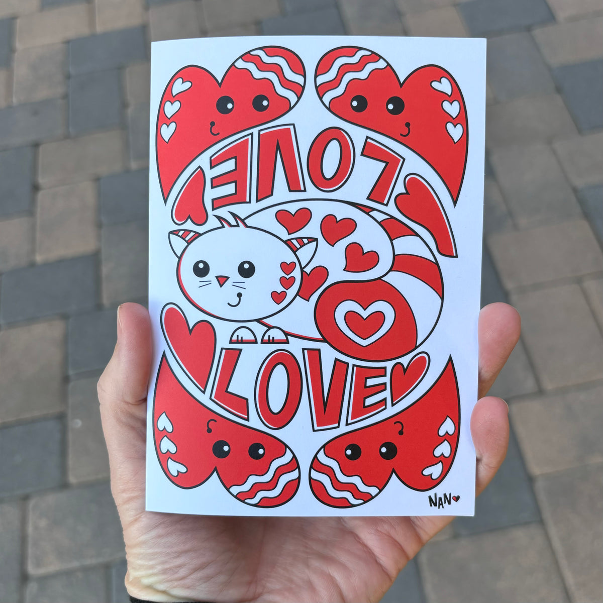 Love ❤️ Love❤️ Love - Set of 6 Greeting Cards