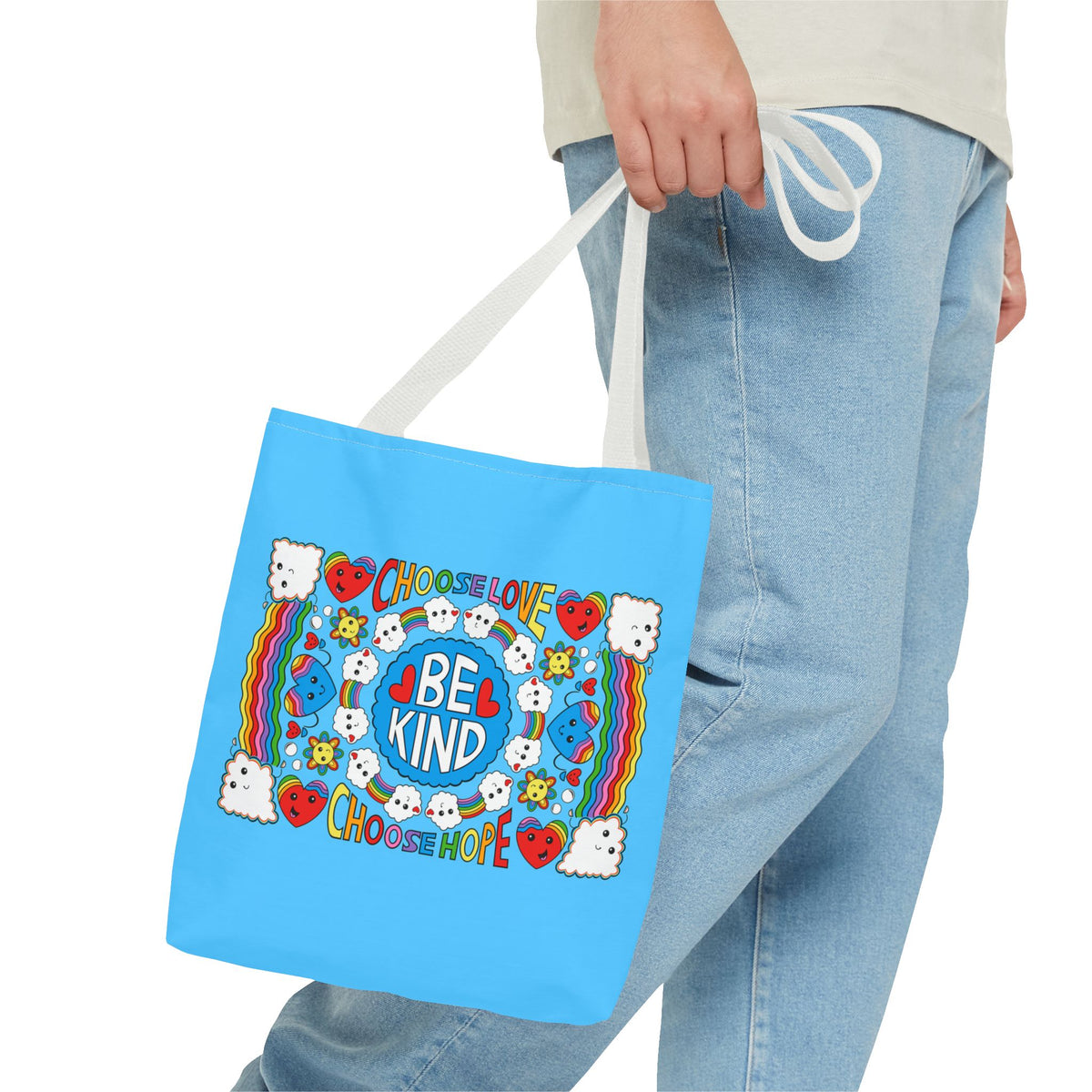 Choose Love Tote Bag - Eco-Friendly Shoulder Bag for Shopping and Outings