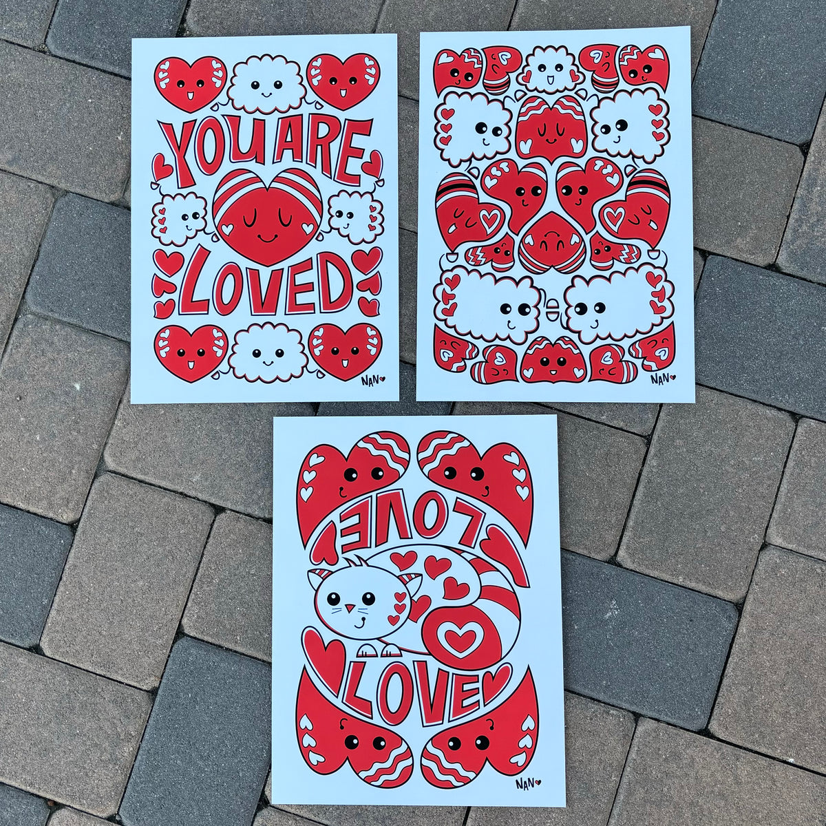 Love ❤️ Love ❤️ Love - 3 Print Set Bundle