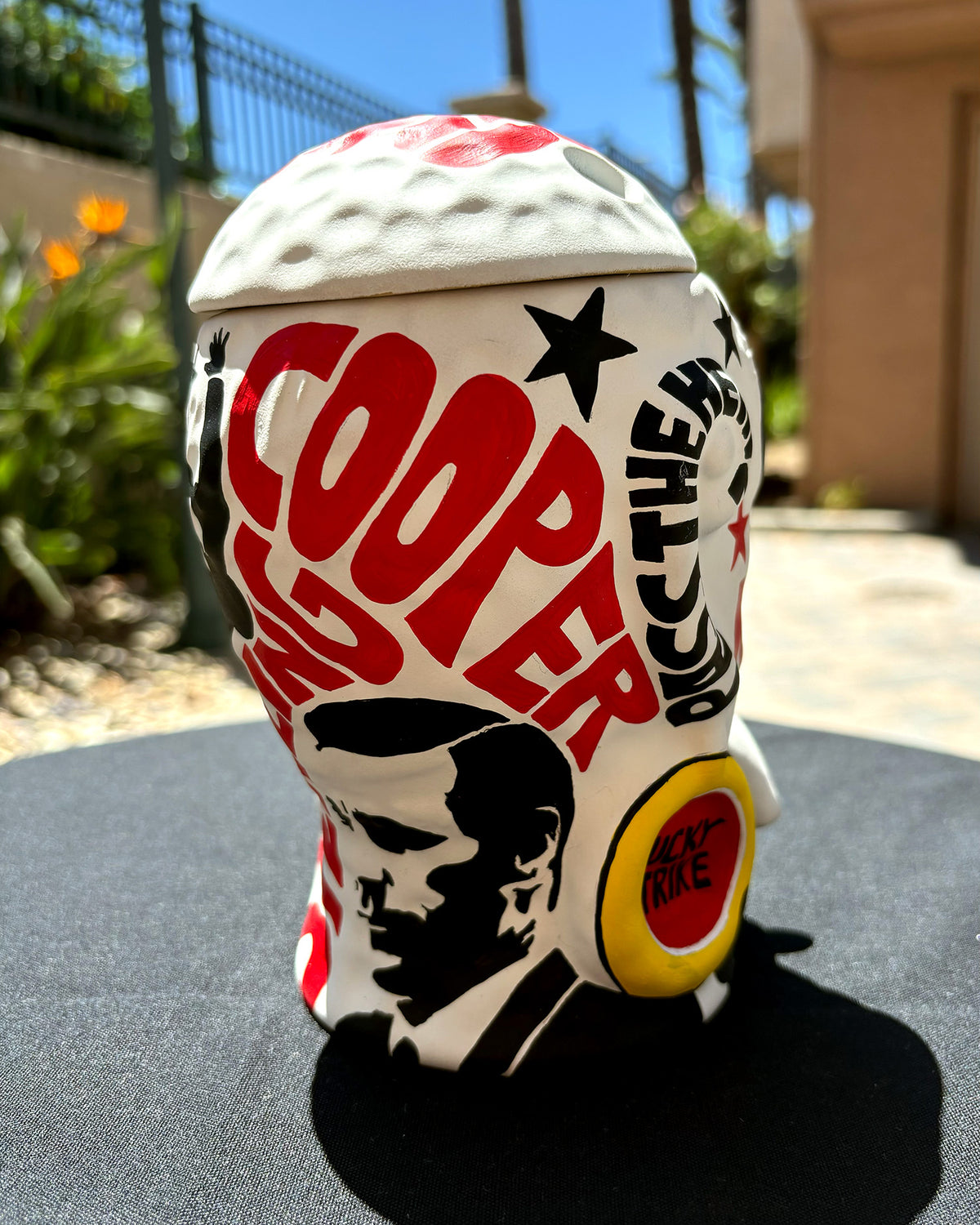 Nan-Painted “Madmen" Mr. Bali Hai Ceramic Mug