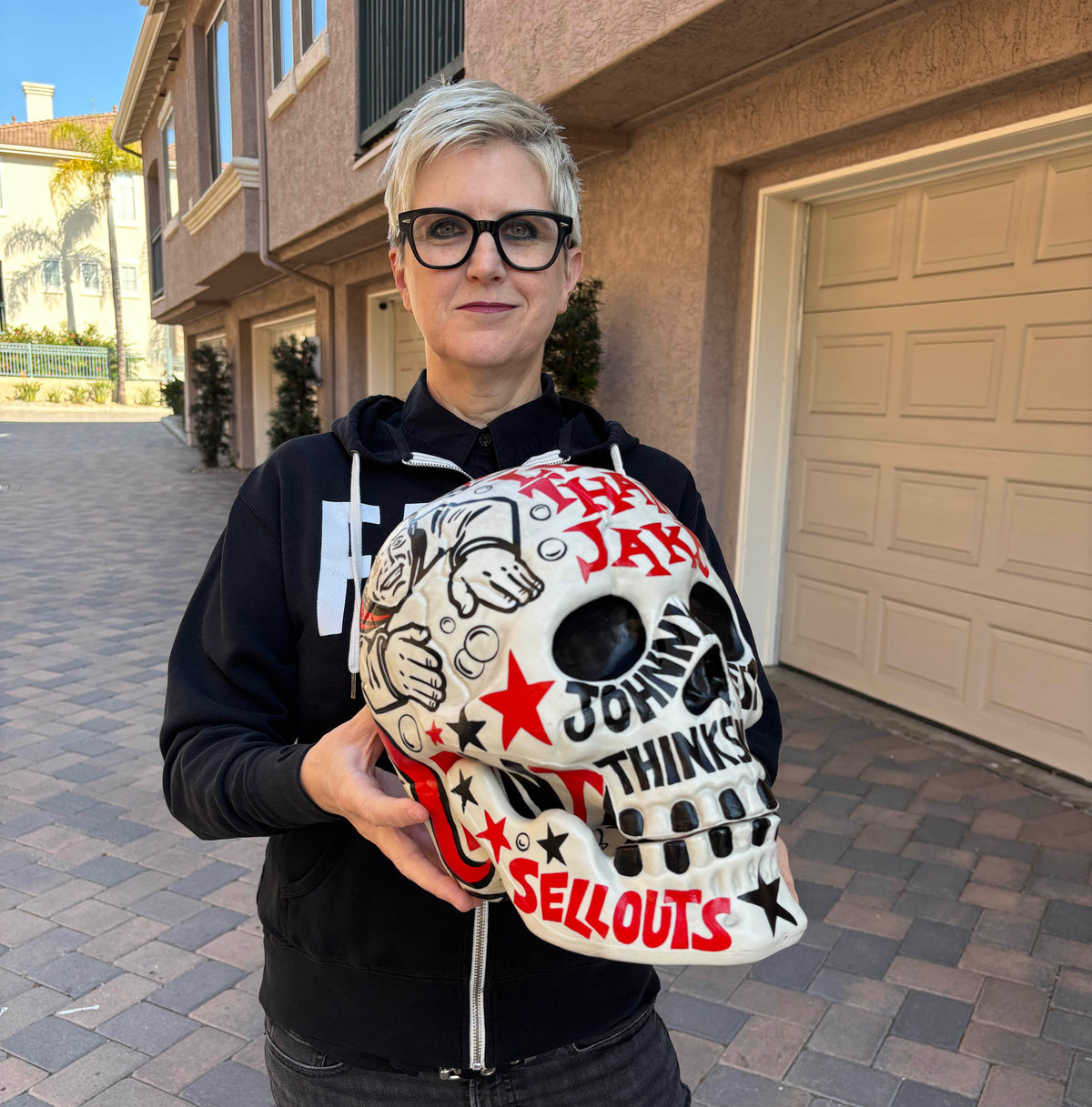 Custom Nan-Painted Plastic MEGA Skull