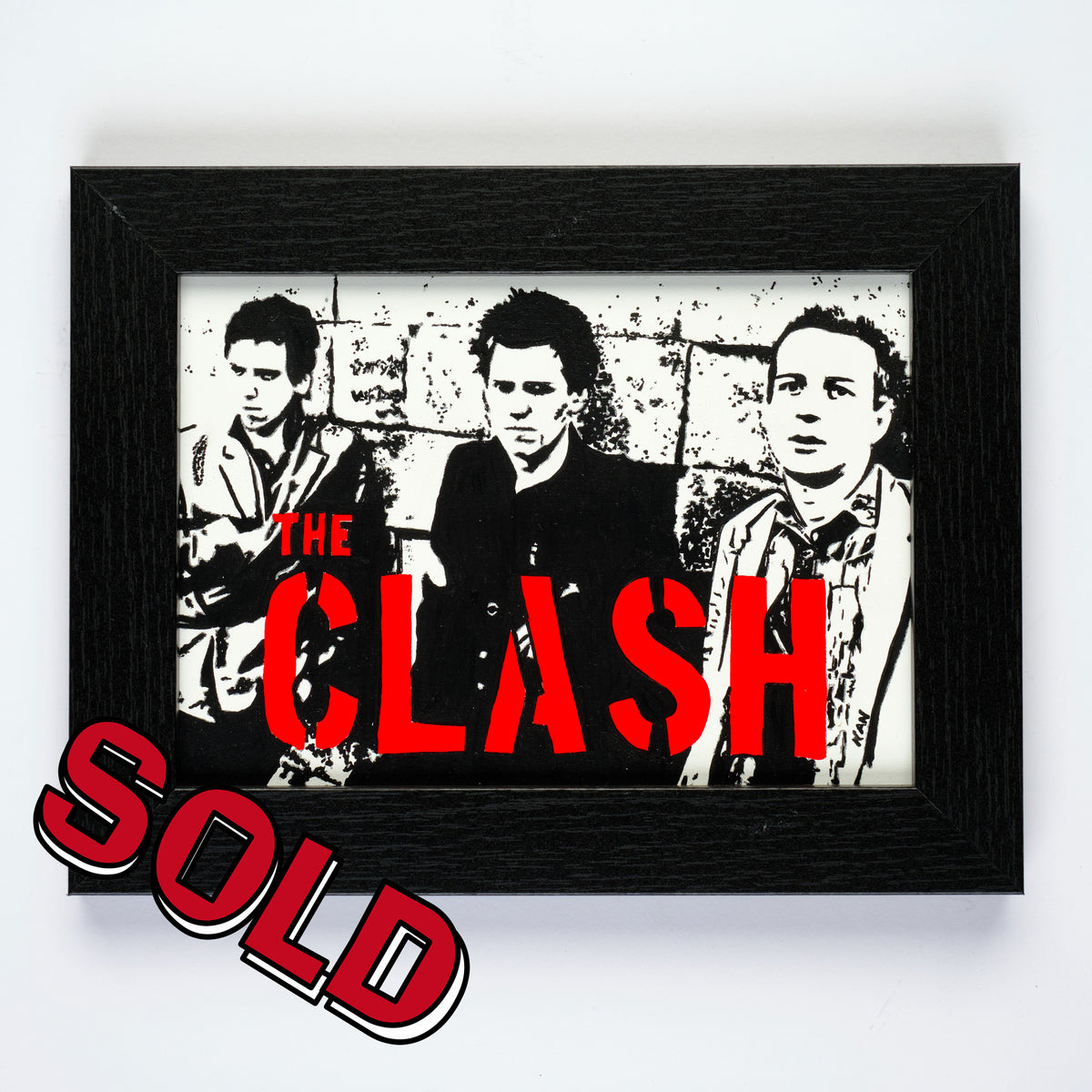 Mick, Paul and Joe - 5”x7” Framed Original Painting