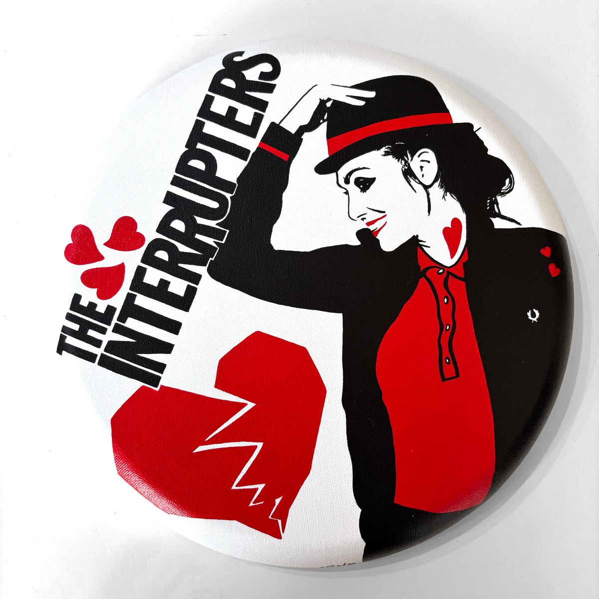 She’s Kerosene (The Interrupters) – ORIGINAL ACRYLIC PAINTING ON 12&quot; ROUND CANVAS