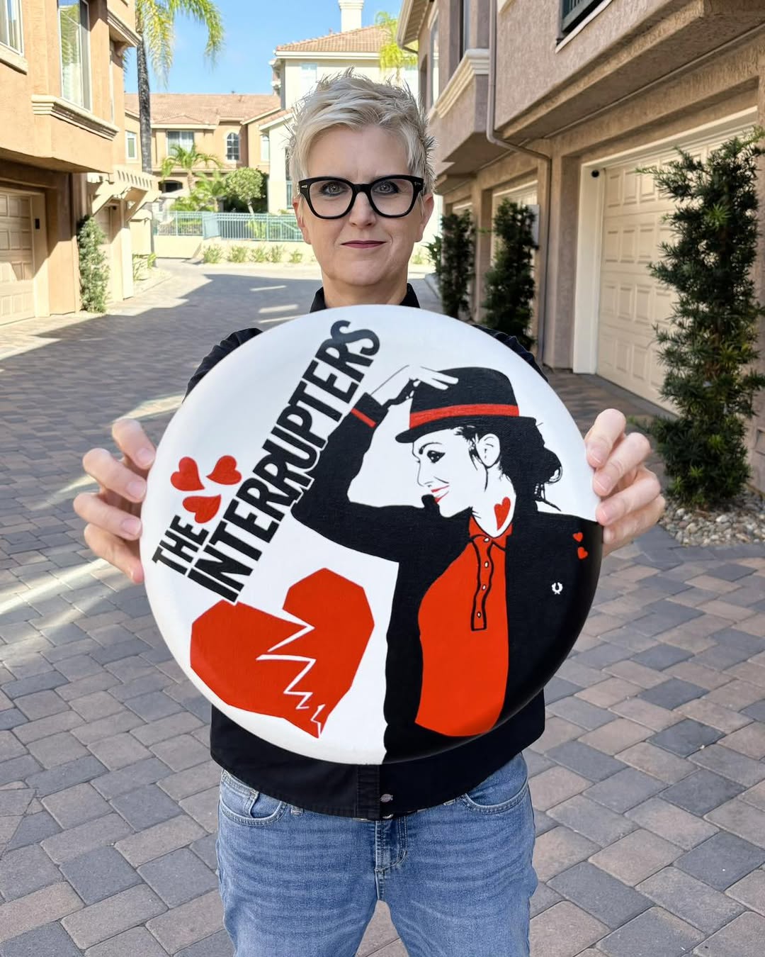 She’s Kerosene – ORIGINAL ACRYLIC PAINTING ON 12&quot; ROUND CANVAS (The Interrupters)