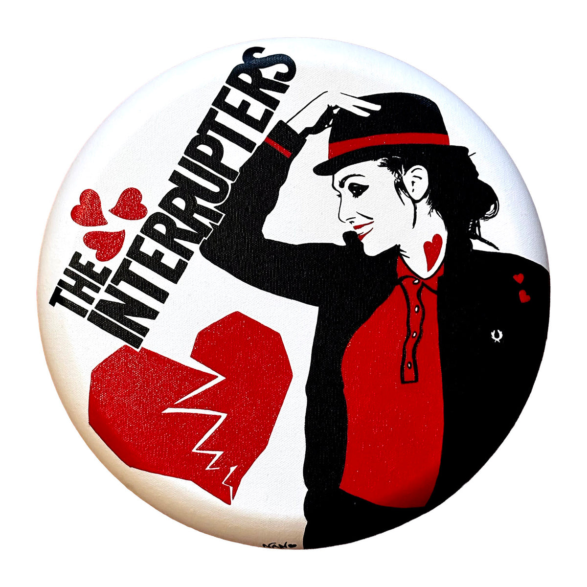 She’s Kerosene – ORIGINAL ACRYLIC PAINTING ON 12&quot; ROUND CANVAS (The Interrupters)