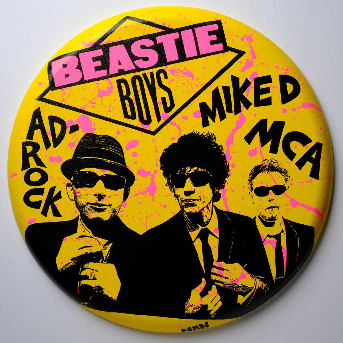 Beastie Boys 20&quot; Round Original Painting 2023