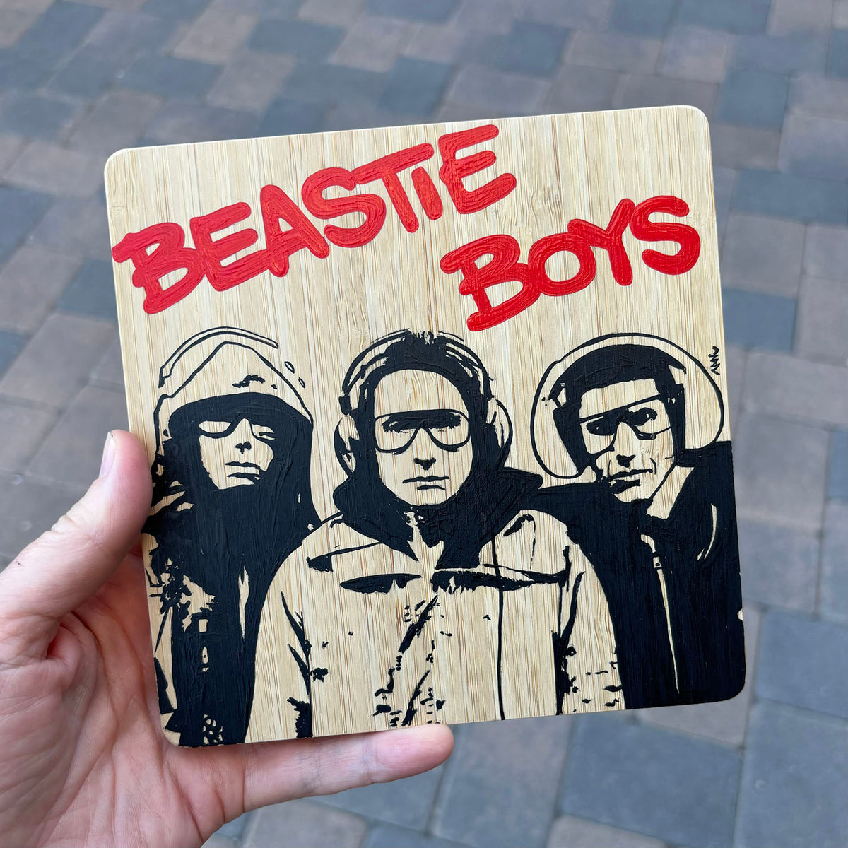 Beastie Boys - 6”x6” Original Painting on Bamboo