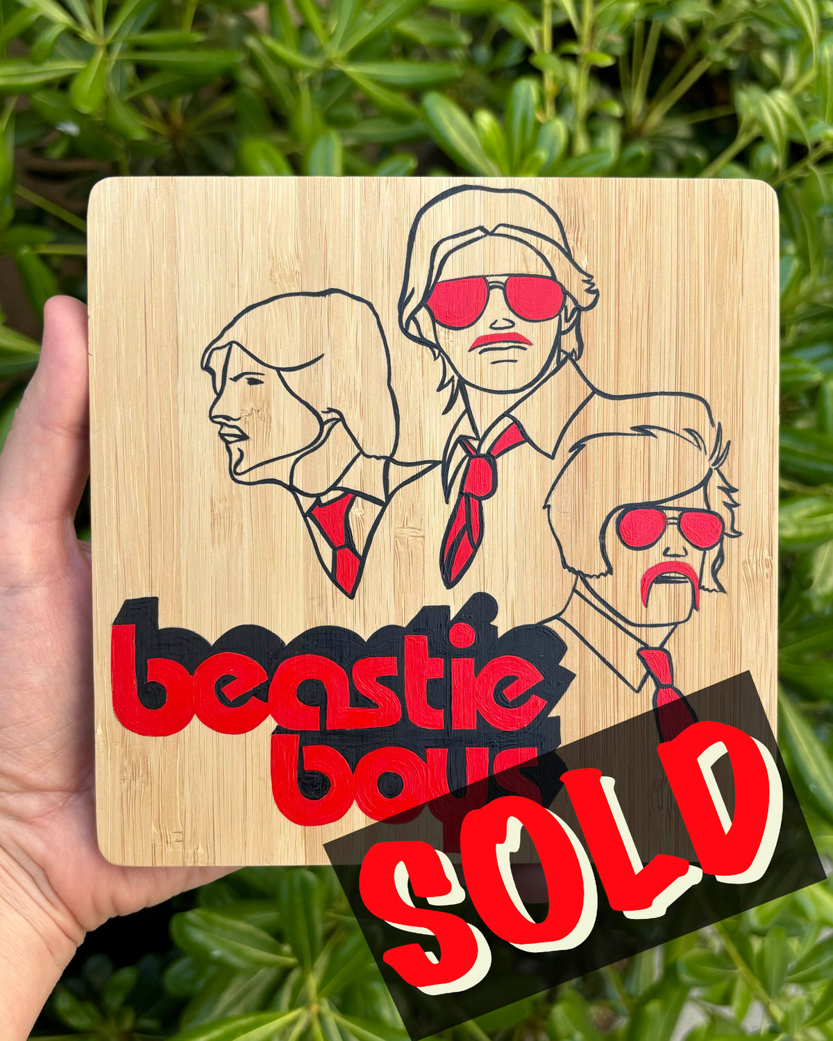 Beastie Boys - 6”x6” Original Painting on Bamboo