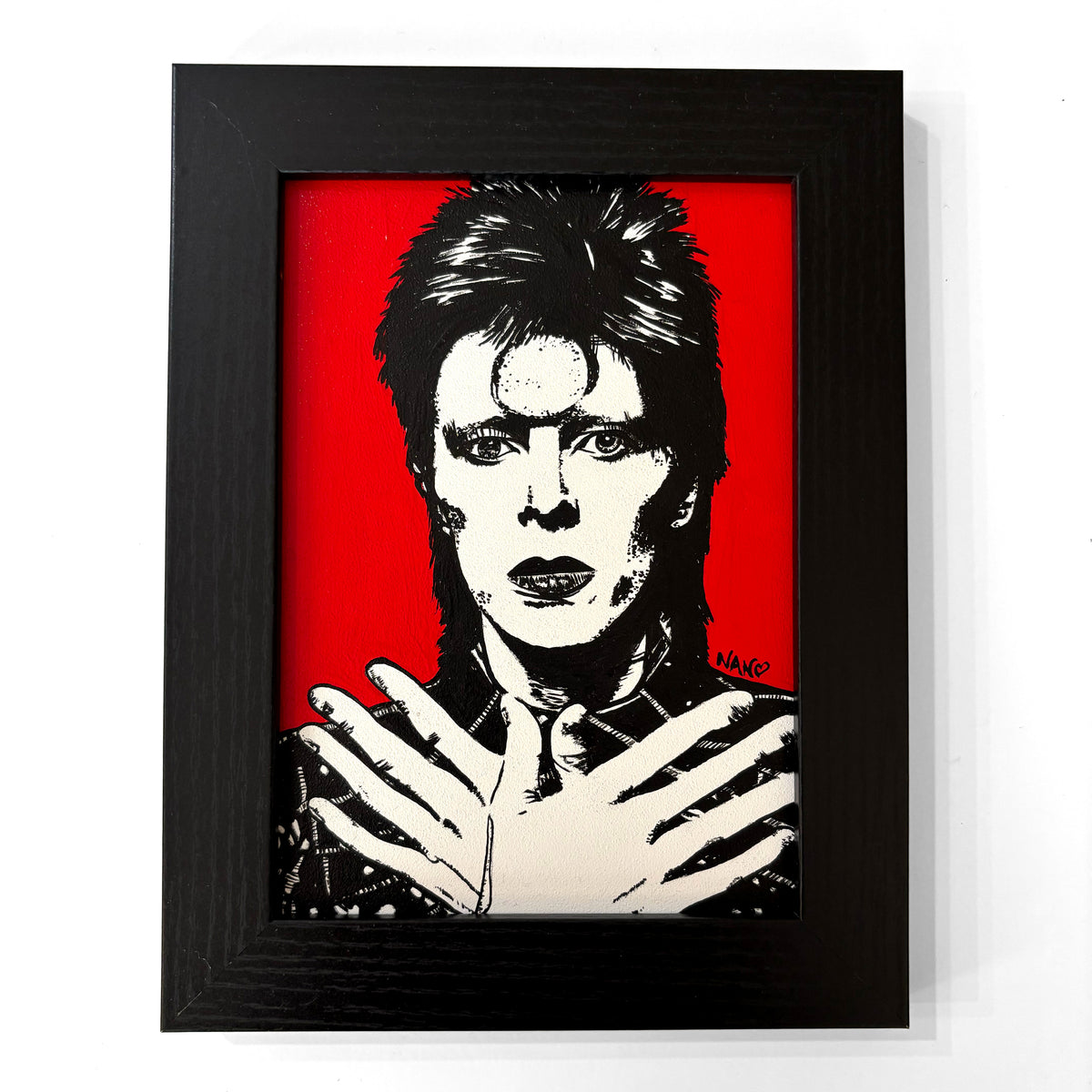Heroes (David Bowie) – 5&quot;×7&quot; FRAMED ORIGINAL PAINTING