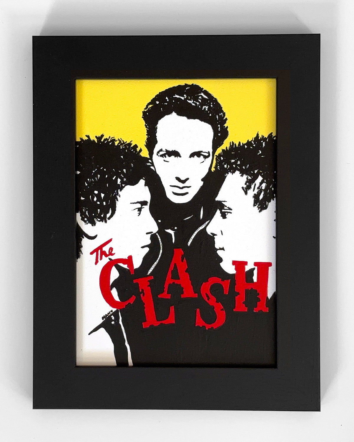 The Clash Yellow - 5”x7” Framed Original Painting