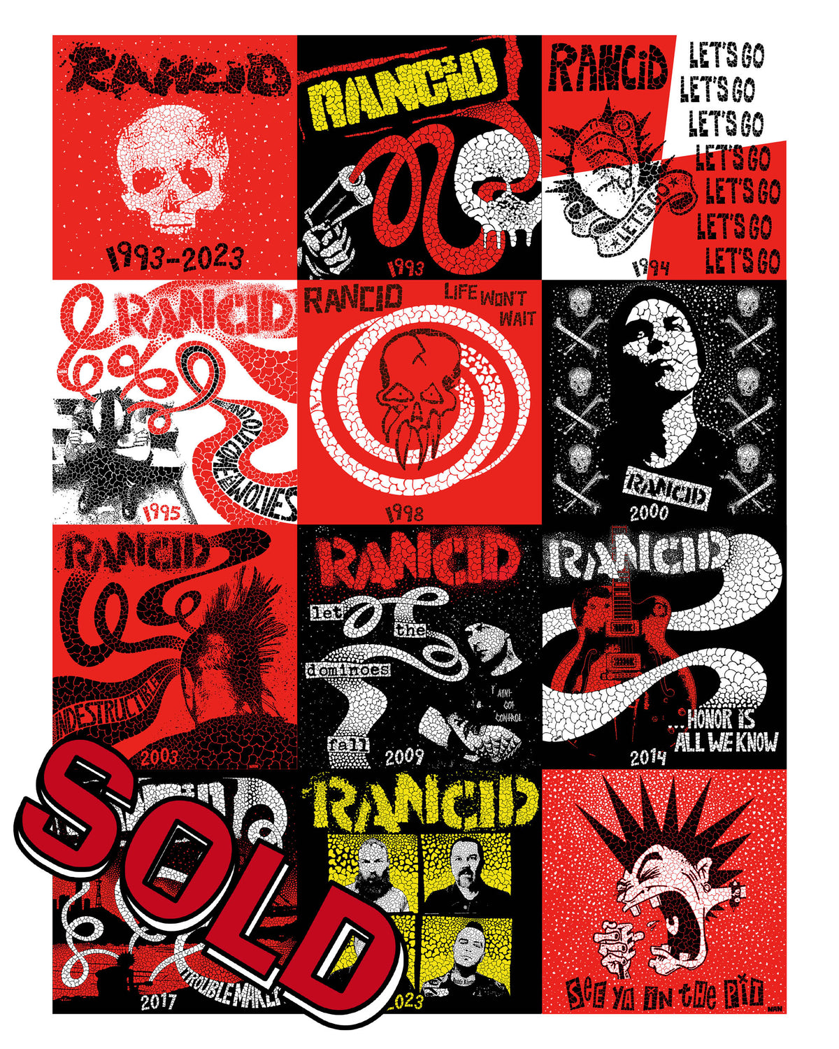 RANCID: THE FIRST TEN RECORDS - Limited Edition Fine Art Print