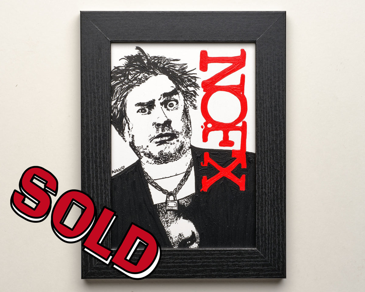 Fat Mike - 5”x7” Framed Original Painting