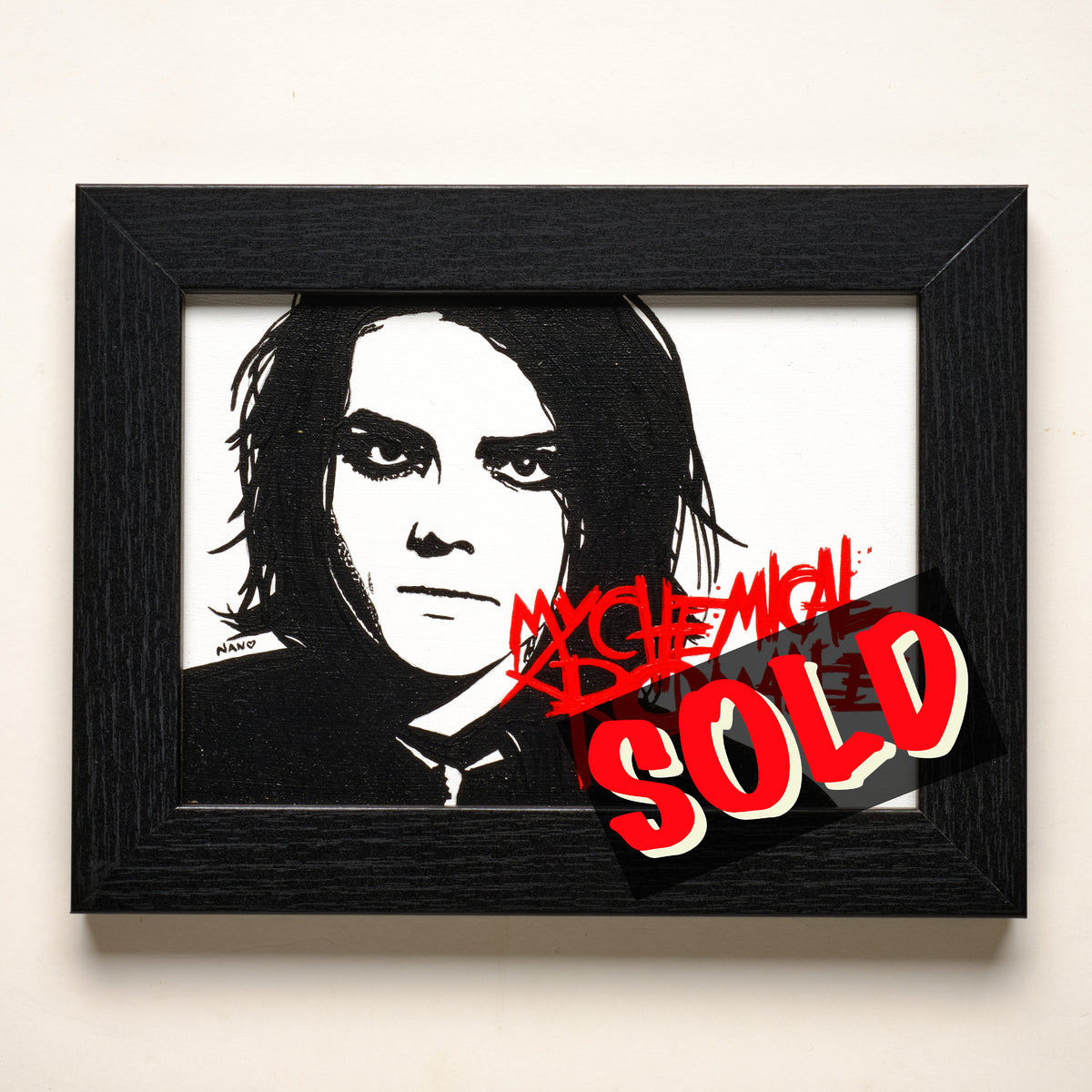 Gerard (My Chemical Romance) – 5"×7" FRAMED ORIGINAL PAINTING