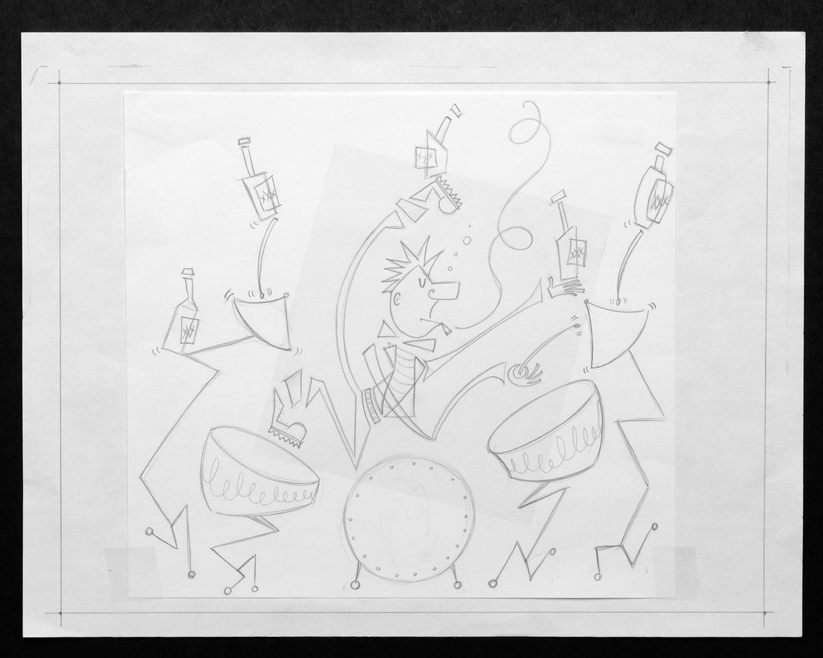 RARE “Give &#39;Em The Boot” Original Drawing/Concept Art