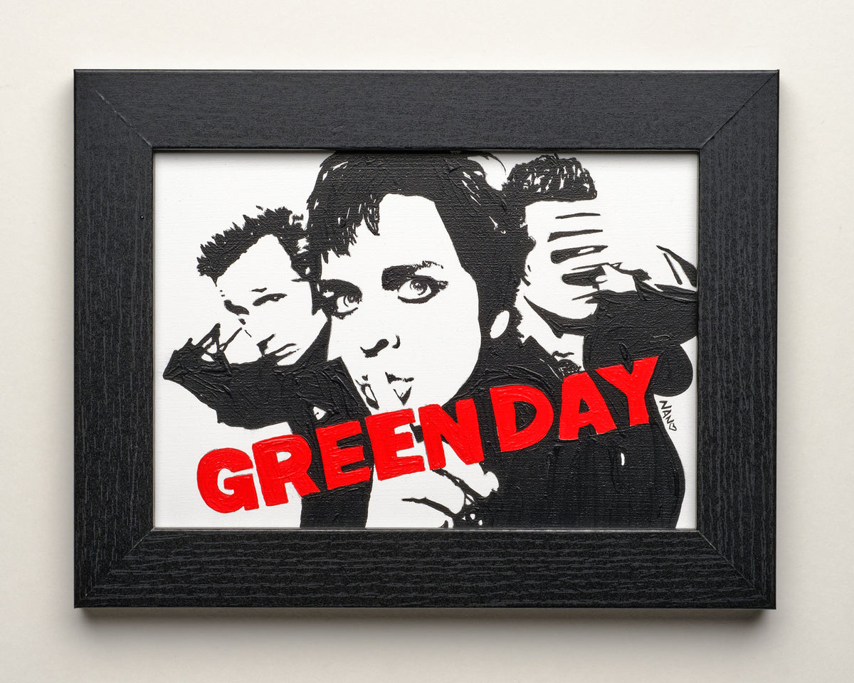 Green Day - 5”x7” Framed Original Painting