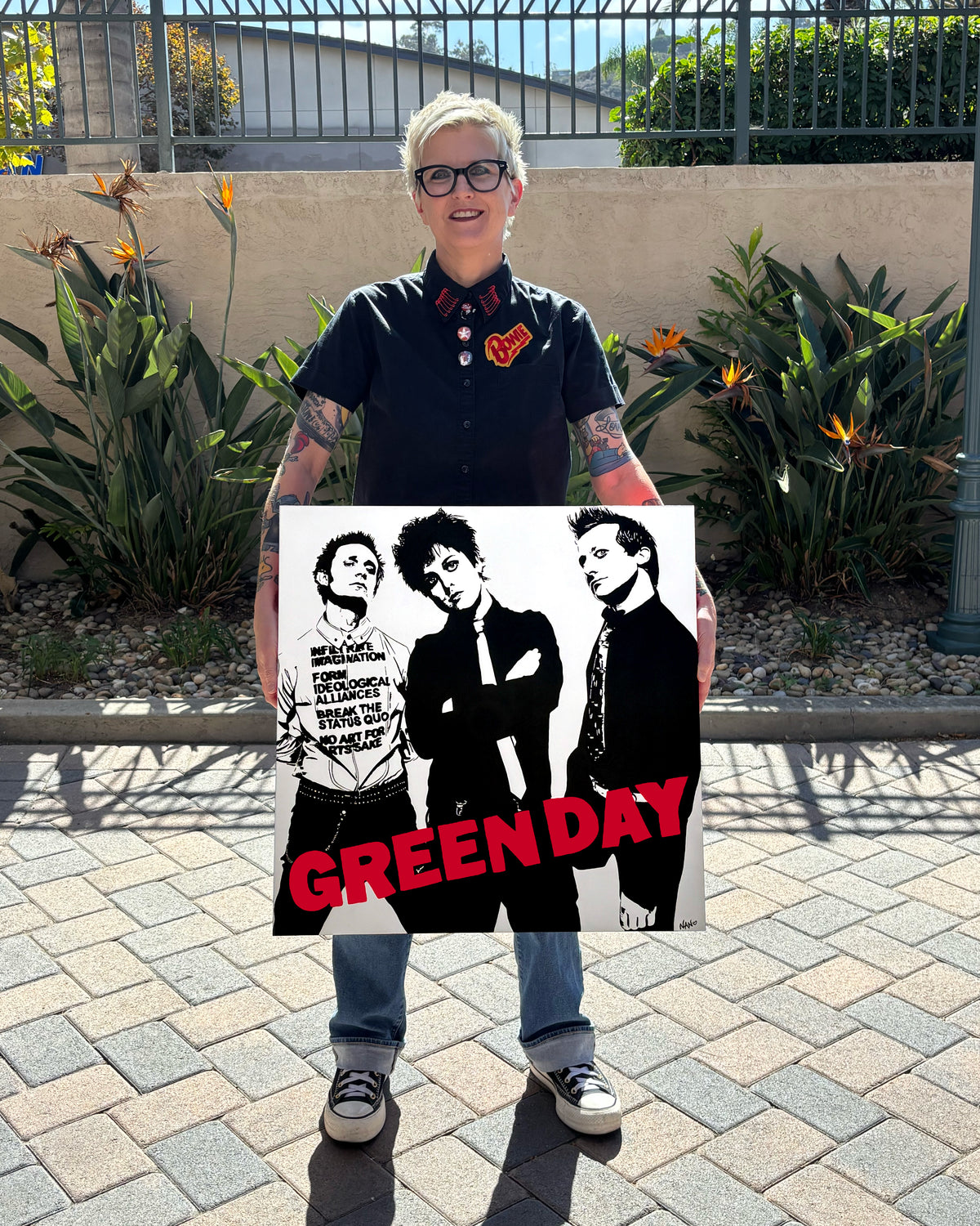 Basket Cases (Green Day) – ORIGINAL ACRYLIC PAINTING ON 24"×24"×2" GESSOBORD (CRADLED)