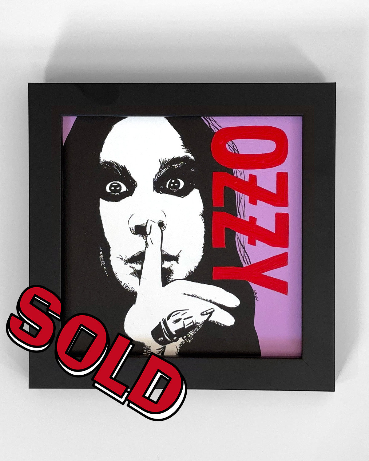 Ozzy - 6”x6” Framed Original Painting
