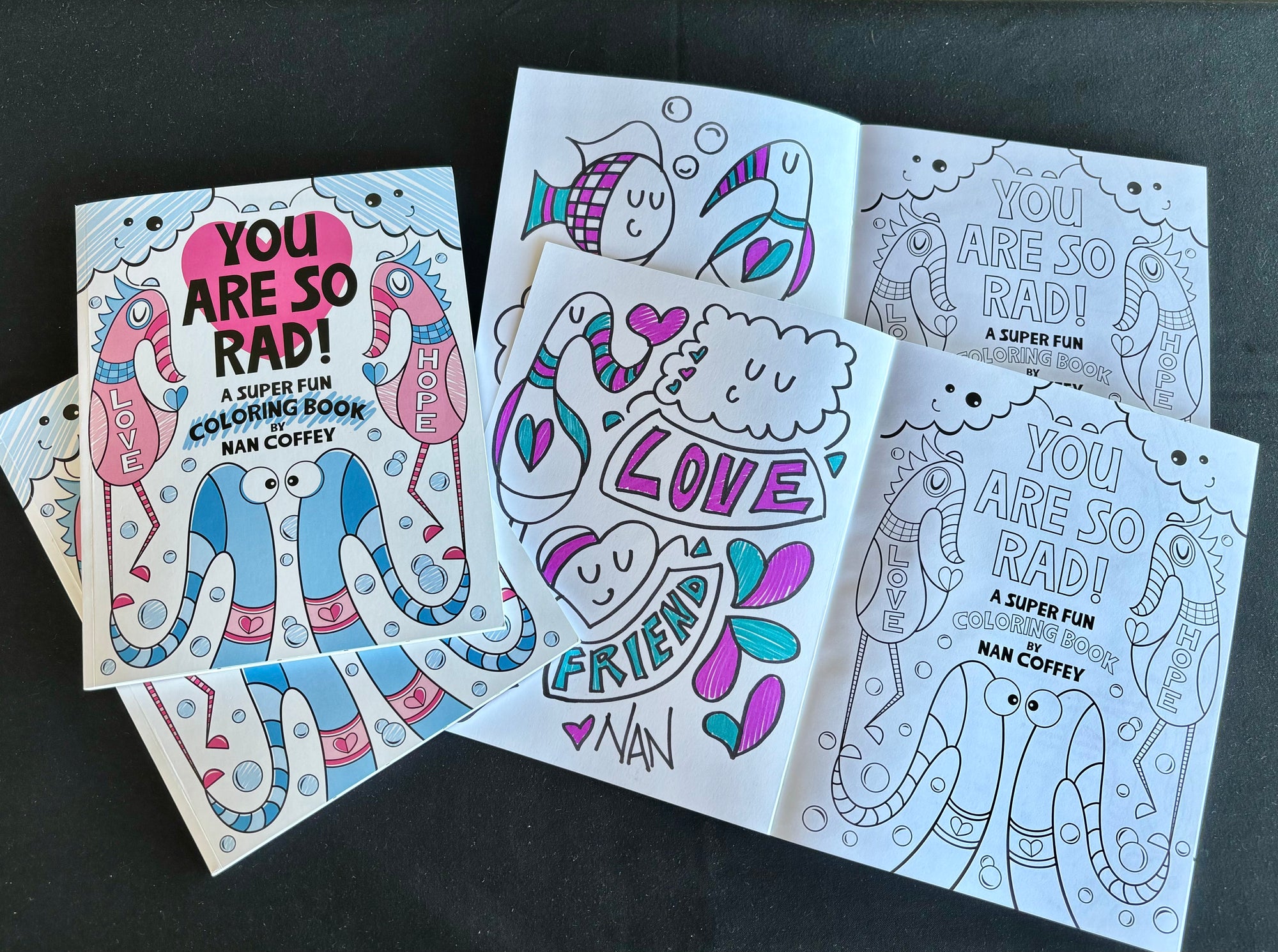 Nan-Embellished “You Are So Rad!” Coloring Book! - The Art Of Nan Coffey