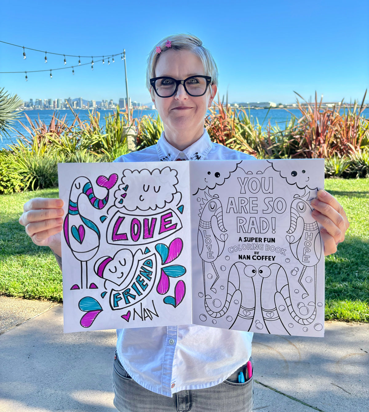 Nan-Embellished “You Are So Rad!” Coloring Book! - The Art Of Nan Coffey