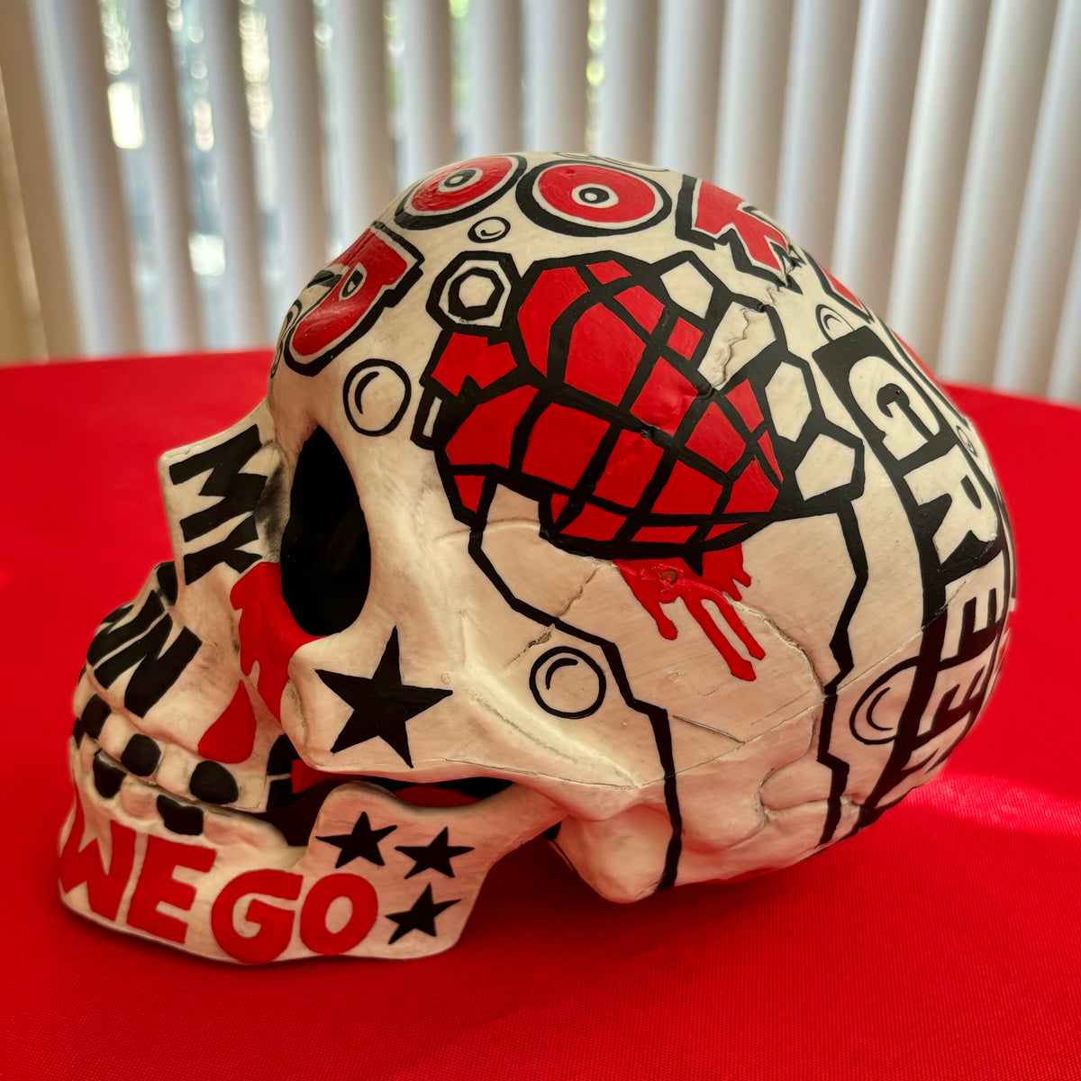 Green Day Skull (Red Variant)